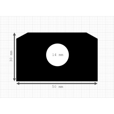 Luikenpakking | EPDM | 50 x 30 mm